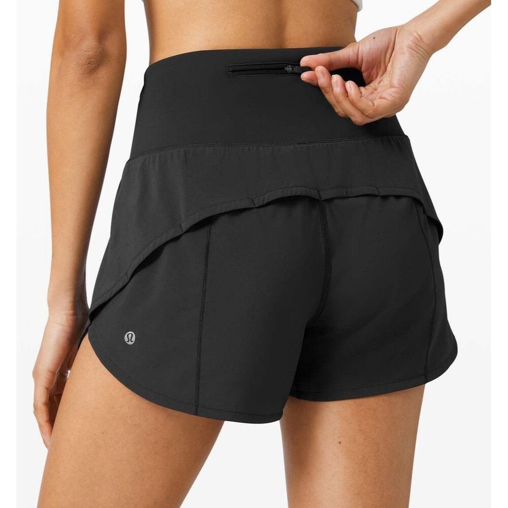 Lululemon Women’s Speed Up Short Long High-Rise *4" Black Size 6 Shorts
